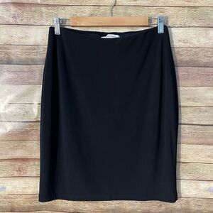 Ellen Tracy Women’s Black Midi Lined Skirt Size: Small